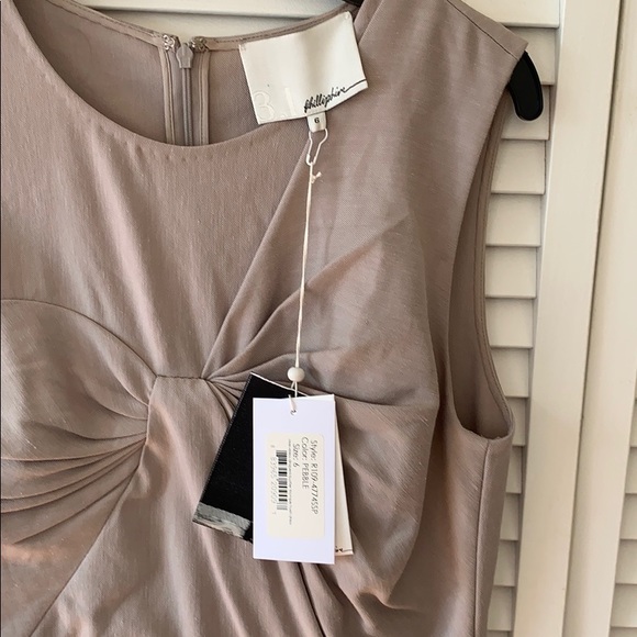 tan colored dress with twist in front - Picture 3 of 3